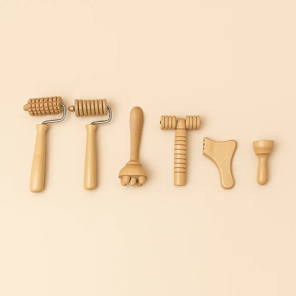 Prošireni set za maderoterapiju lica. Varijacija 4.